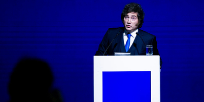 Milei criticou presidente Lula em evento do PL em SP Foto: Silvana Safenreiter/NurPhoto via Getty Images