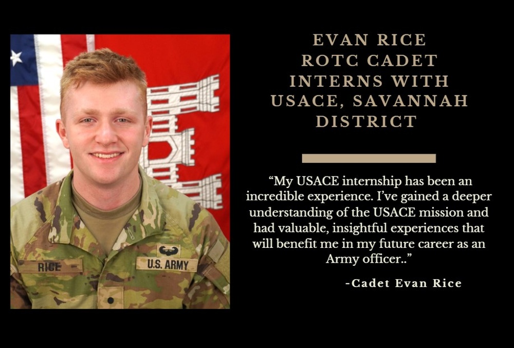 Imagem relacionada à notícia: Cadete ROTC Evan Rice completa o estágio USACE