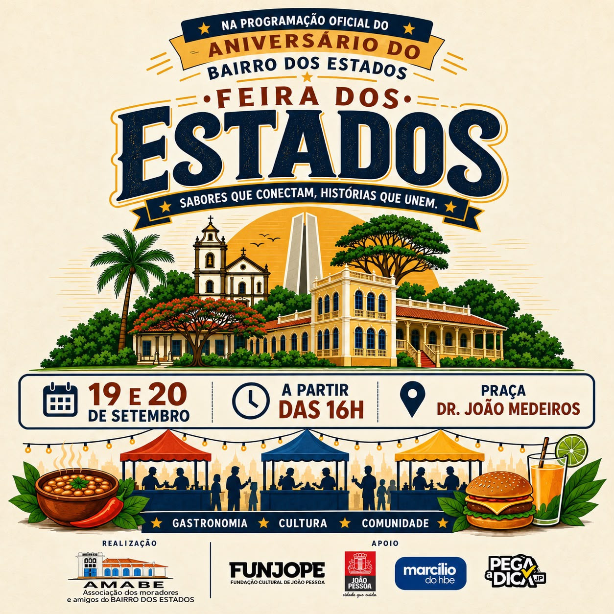 Feira dos Estados reúne mais de 40 expositores, gastronomia e atrações musicais em João Pessoa