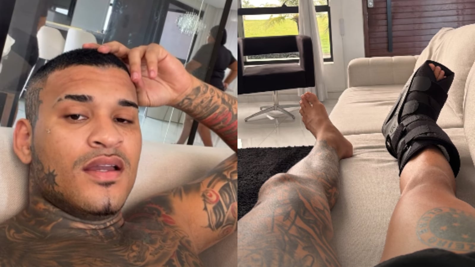 Anderson Neiff sofreu lesão no pé após acidente durante partida de futebol Reprodução/Instagram/@andersonneiff