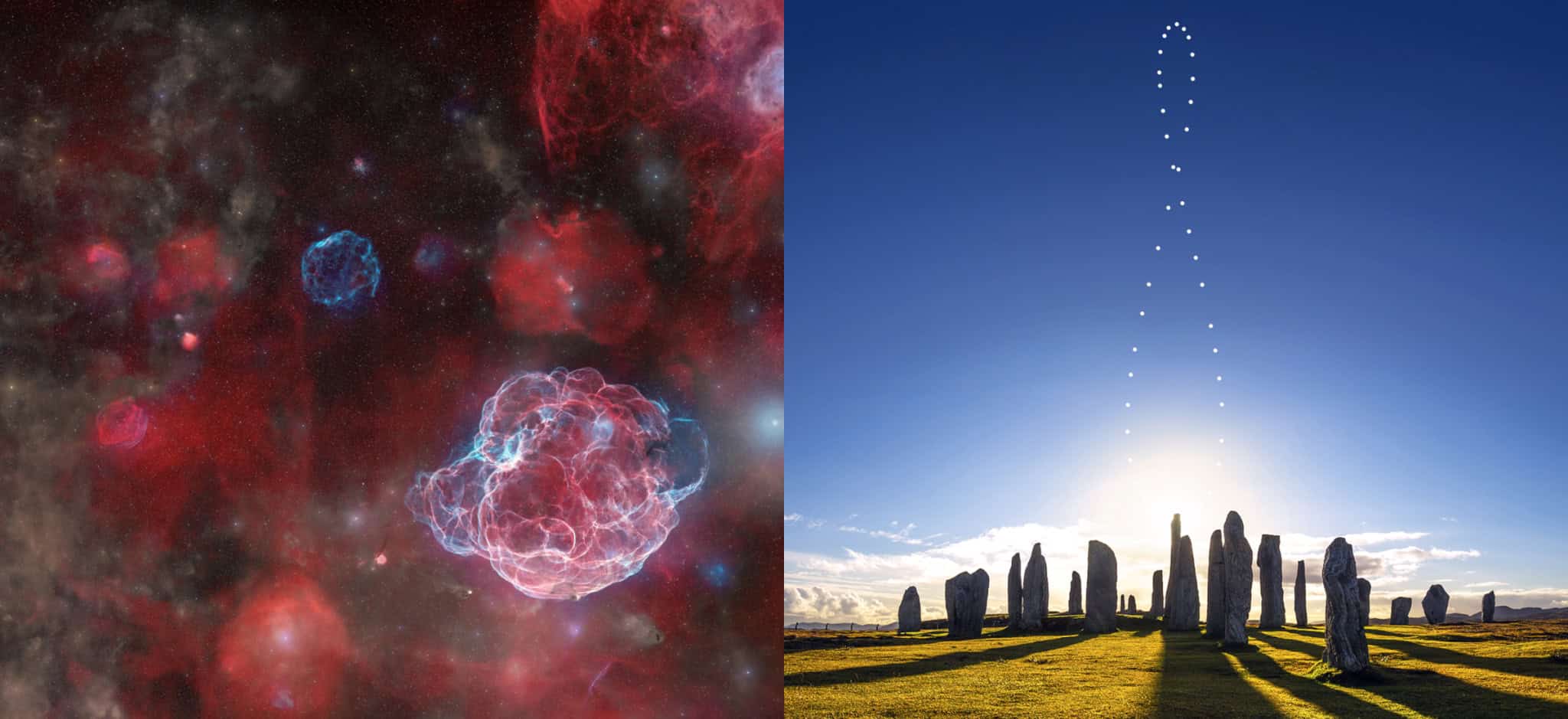 Fantasmas cósmicos e analema nas Imagens Astronômicas da Semana