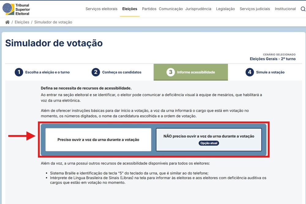 Simulador de votação: treine a sequência de votos para o 2º turno de 2026