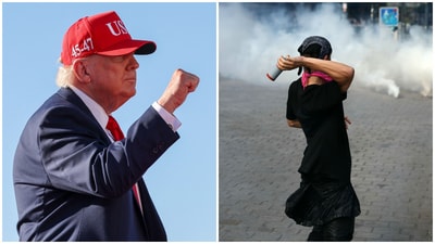 Protests by French high school students over poor conditions turned violent in parts of the country on Tuesday, with nearly 500 people arrested and President Emmanuel Macron calling an emergency meeting with senior officials. (AFP)