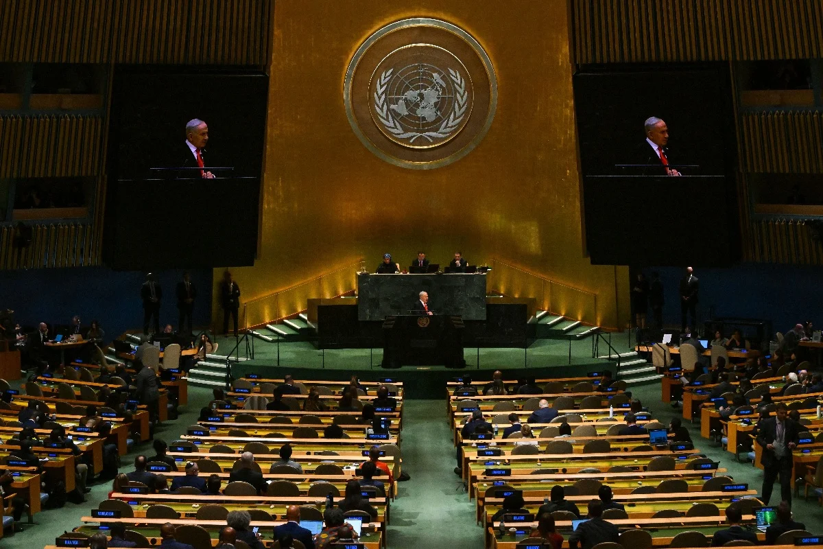 Plenário da Organização das Nações Unidas, na sede da ONU em Nova York