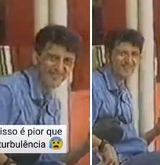 Lito Sousa caindo em pegadinha do Domingão Foto: Reprodução Globoplay | Reprodução Instagram @Lito
