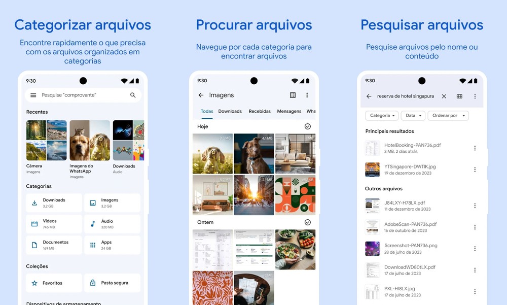 Files by Google sugere automaticamente arquivos que podem ser removidos — Foto: Reprodução/Google Play Store
