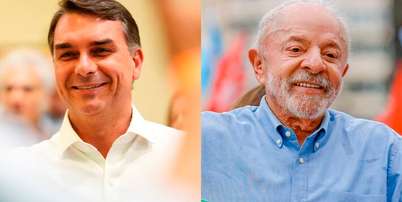 Os candidatos a presidente Fl&aacute;vio Bolsonaro (PL) e Lula (PT) Foto: Vittor Sales/Divulga&ccedil;&atilde;o Campan / Estad&atilde;o