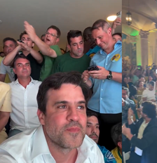 Antes de derrota, Pablo Marçal e Eduardo Bolsonaro comemoraram virada de Flávio Foto: Reprodução/Redes Sociais