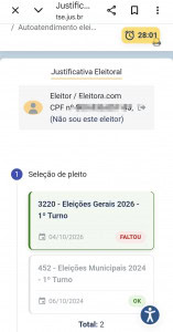 Votou no 1º turno e o sistema diz que você faltou? TSE explica