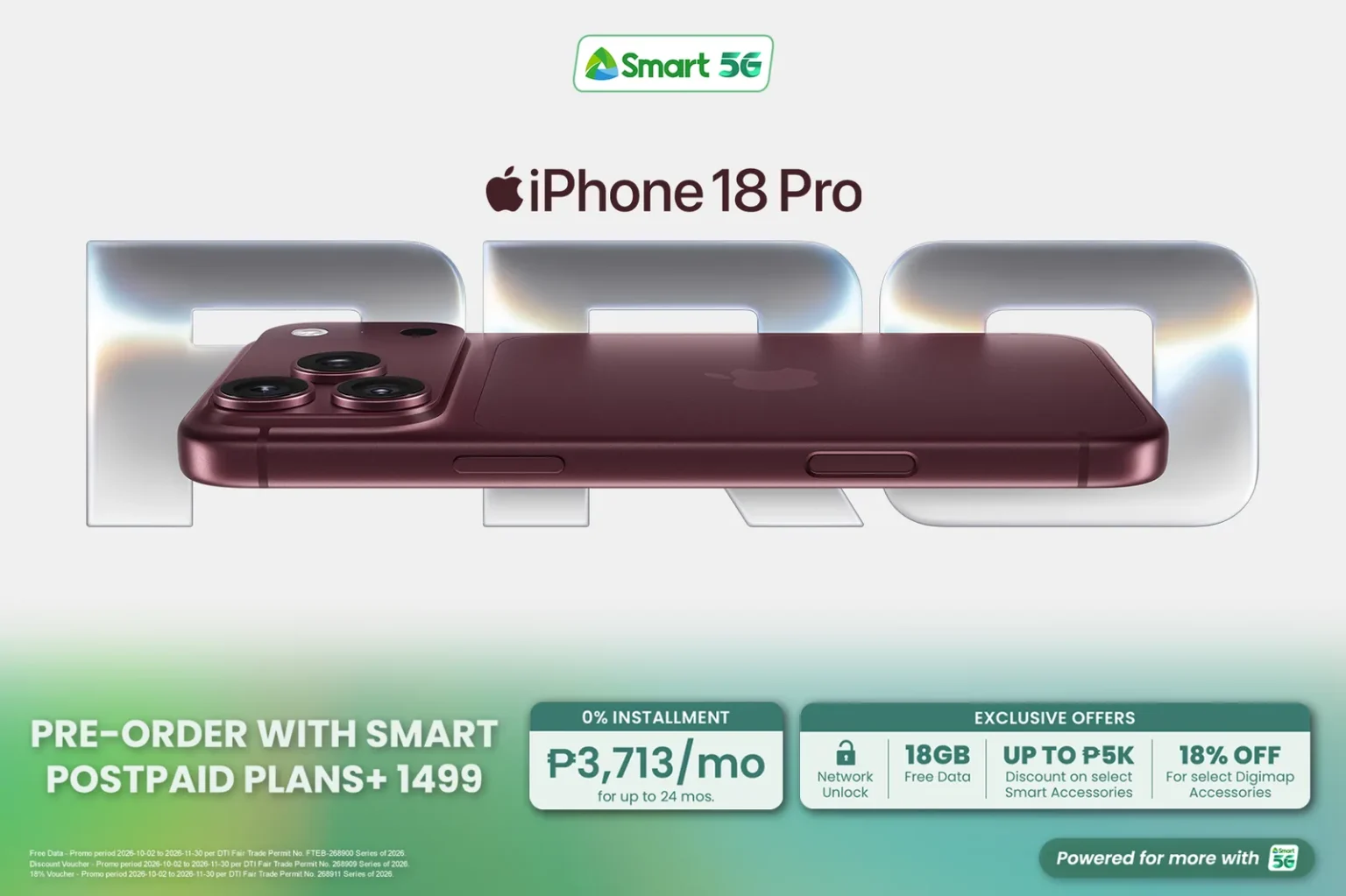 Pré-vendas do Smart iPhone 18 abertas nos planos Plans+ 1499