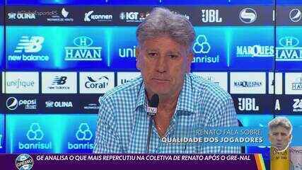 GE analisa o que mais repercutiu na coletiva de Renato após o Gre-Nal