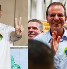 Eduardo Paes e Douglas Ruas vão disputar o segundo turno no RJ Foto: Reprodução/Redes sociais