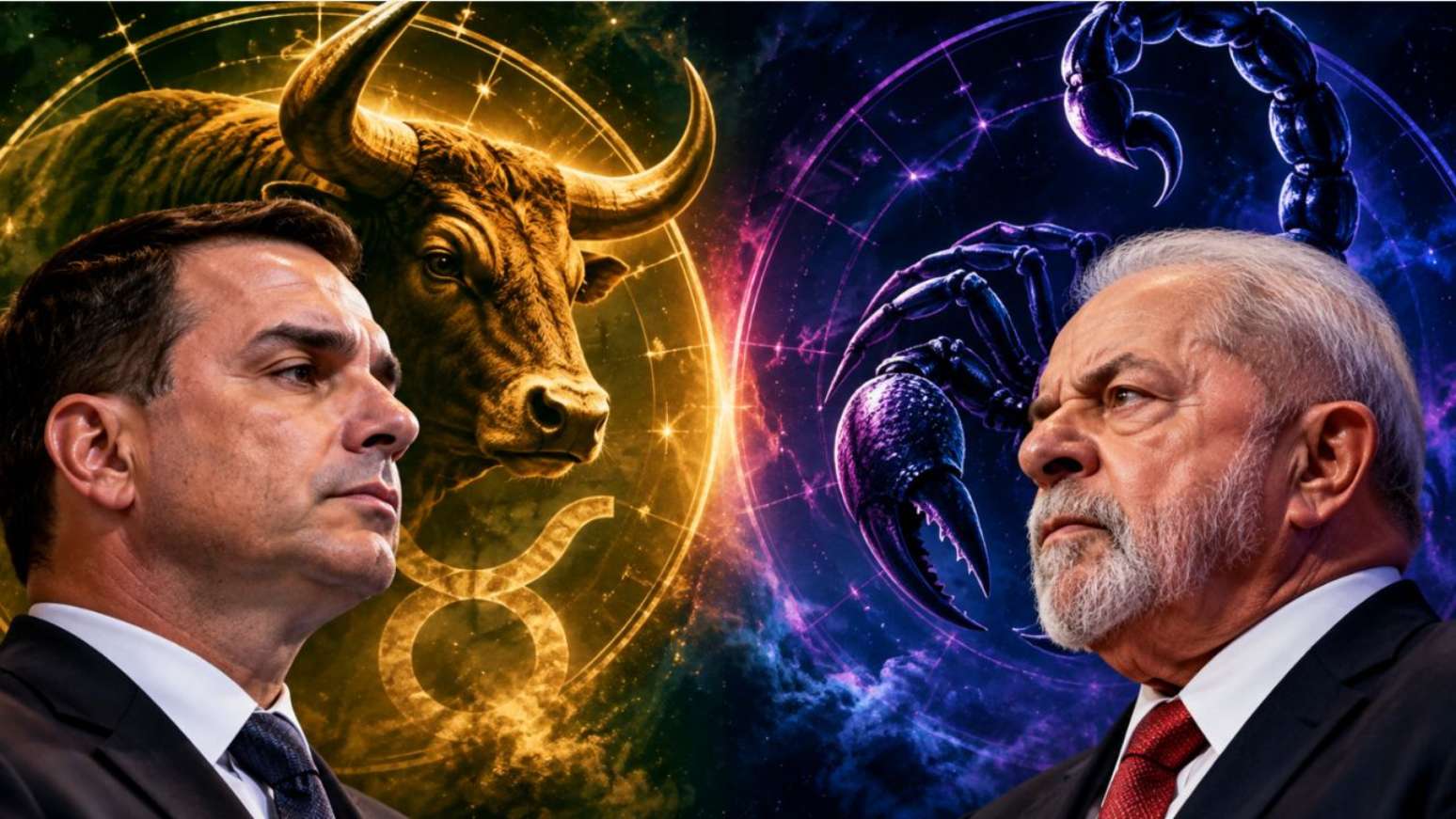 Lula e Flávio Bolsonaro: até os signos estão em lados opostos