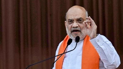 Union Home Minister Amit Shah speaks during an event, in Ludhiana, Punjab. (PTI)