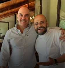 O ministro Alexandre de Moraes e o chef de cozinha José Maria Meira Foto: Reprodução/PF