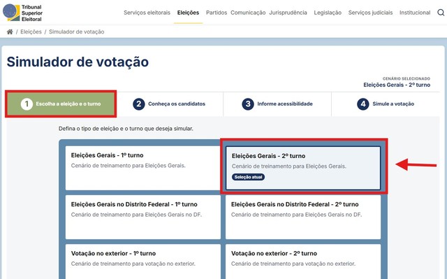 Simulador de votação: treine a sequência de votos para o 2º turno de 2026